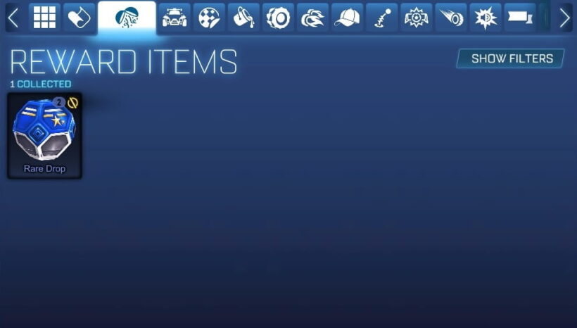 Where Are Unopened Reward Drop Items Located In Rocket League